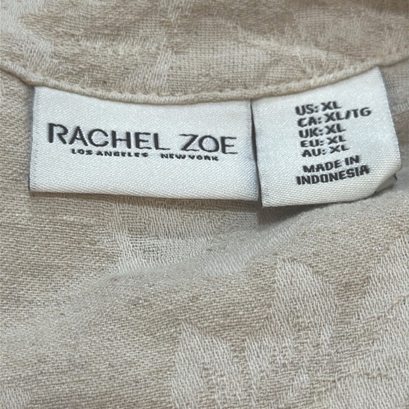 RACHEL ZOE Linen Blend Jacquard Mini Dress sz XL - Picture 5 of 7